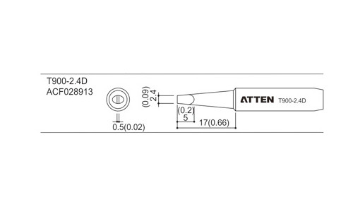 Hrot T900-2.4D Chisel Tip