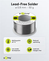 Cín 0.8mm 50g 99,3%Sn 0,7%Cu GOOBAY 77422