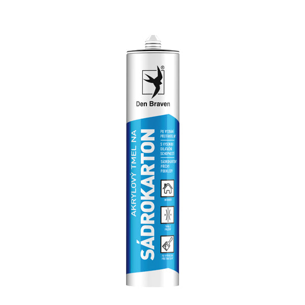 Tmel akrylový na sádrokartony DEN BRAVEN bílý 280ml