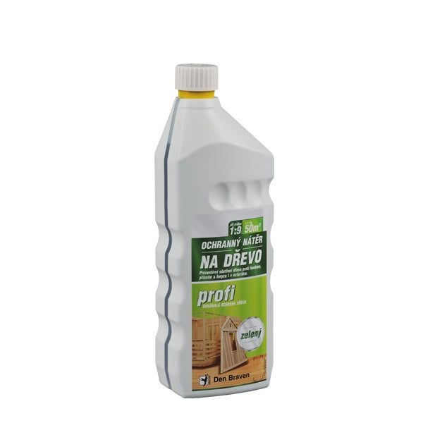 Ochranný nátěr na dřevo DEN BRAVEN Profi 1kg zelený