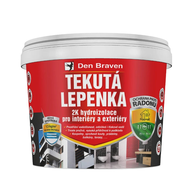 Tekutá lepenka DEN BRAVEN šedá 7kg