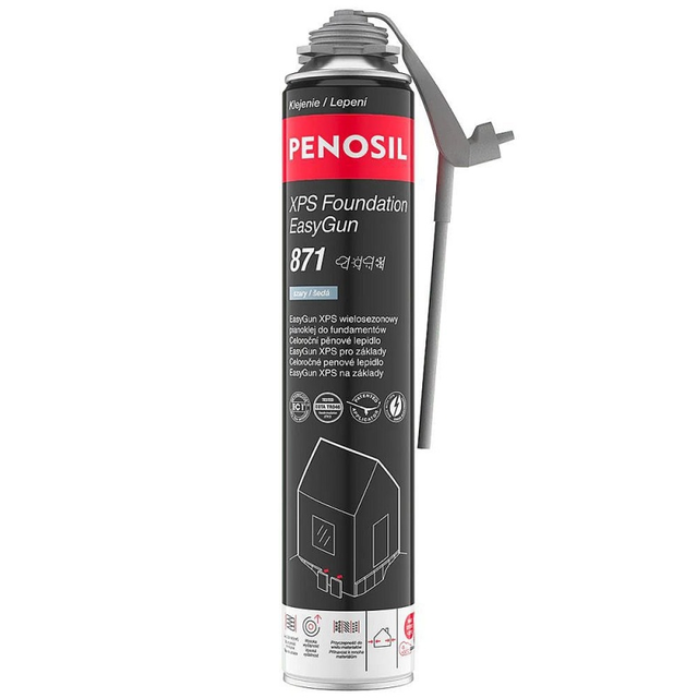 PU lepidlo na xps desky EasyGun PENOSIL 871 šedé 750ml