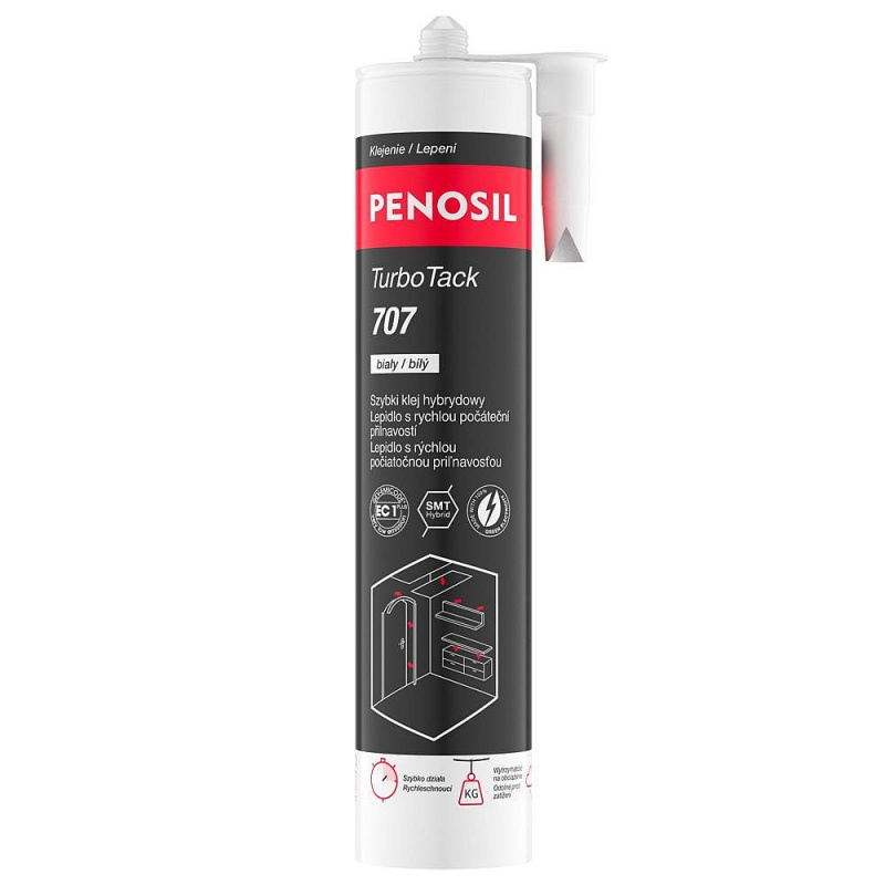Lepidlo s rychlou počáteční přilnavostí PENOSIL 707 bílé 280ml
