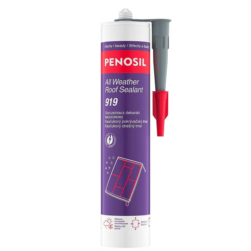 Tmel pokrývačský kaučukový PENOSIL 919 červený 280ml