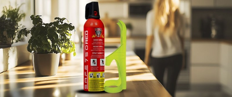 Hasicí sprej SAFE 750 RED 750ml pěnový + držák 75F