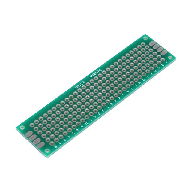 Univerzální prototypová deska plošných spojů 2×8 cm – jednostranná, rozteč 2,54 mm