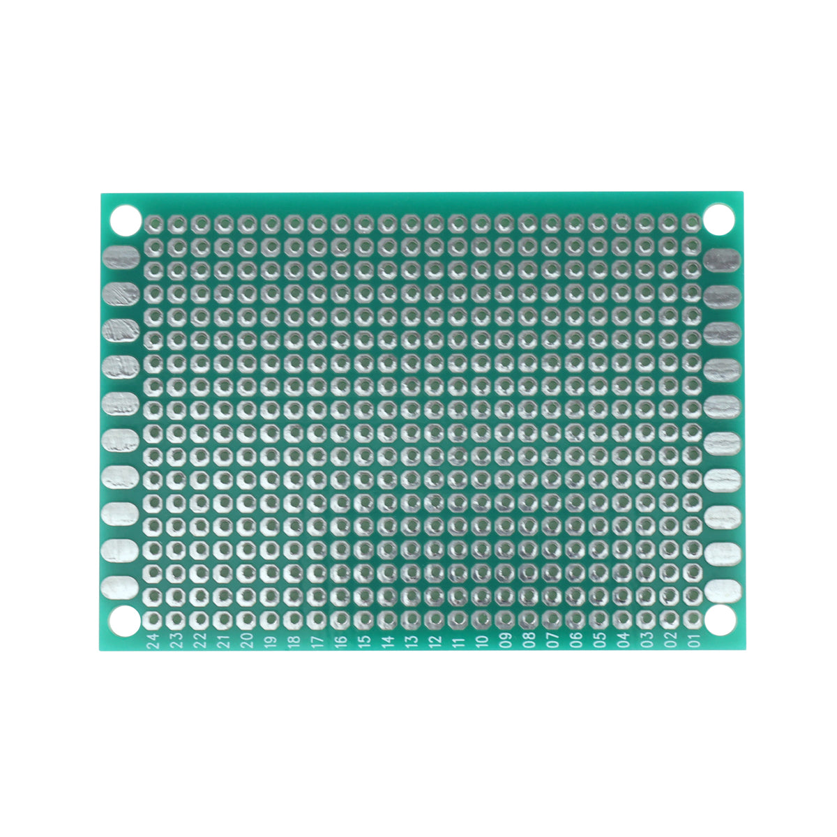 Univerzální prototypová deska plošných spojů 5×7 cm – jednostranná, rozteč 2,54 mm