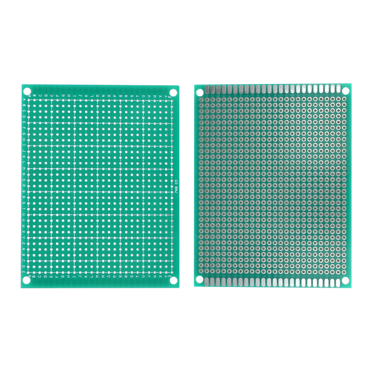 Univerzální prototypová deska plošných spojů 7×9 cm – jednostranná, rozteč 2,54 mm