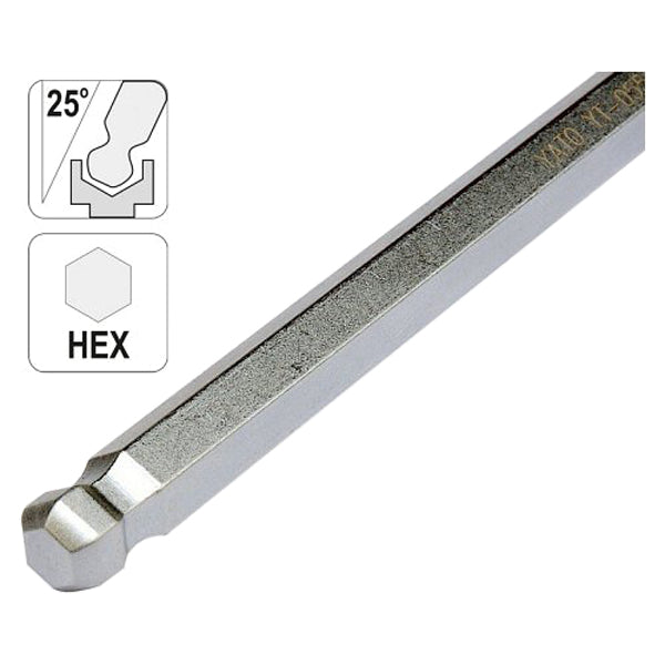 Šroubovák T imbus kulový 2,5mm YATO YT-05585