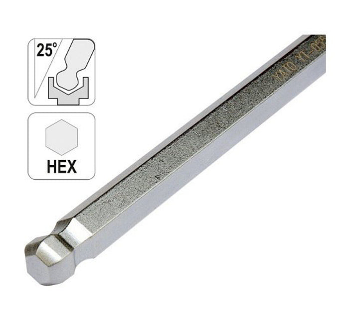 Šroubovák T imbus kulový 4mm YATO YT-05588