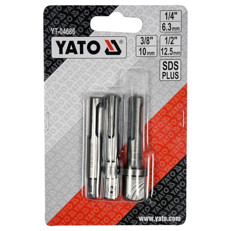 Sada adaptérů do vrtaček SDS+ 1/4", 3/8", 1/2" YATO YT-04686