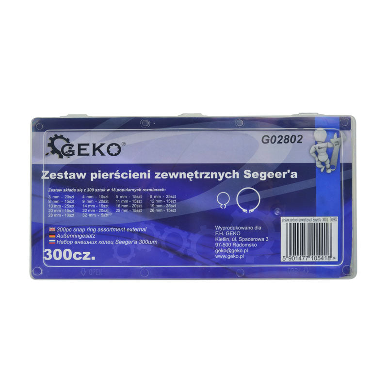 Sada pojistných kroužků GEKO G02802 300ks