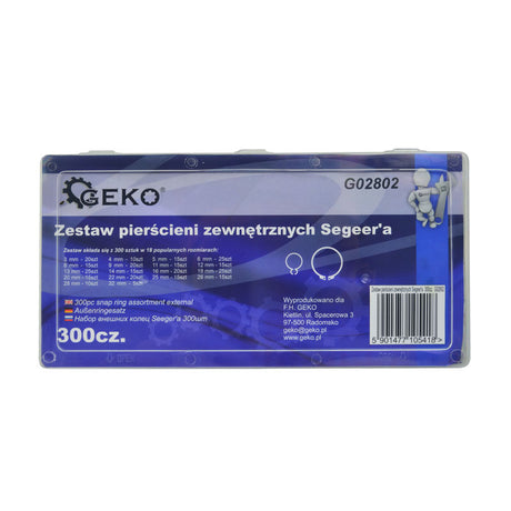 Sada pojistných kroužků GEKO G02802 300ks