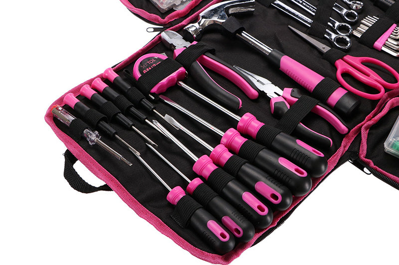 Sada nářadí SIXTOL SX3021 HOME PINK BAG 120ks