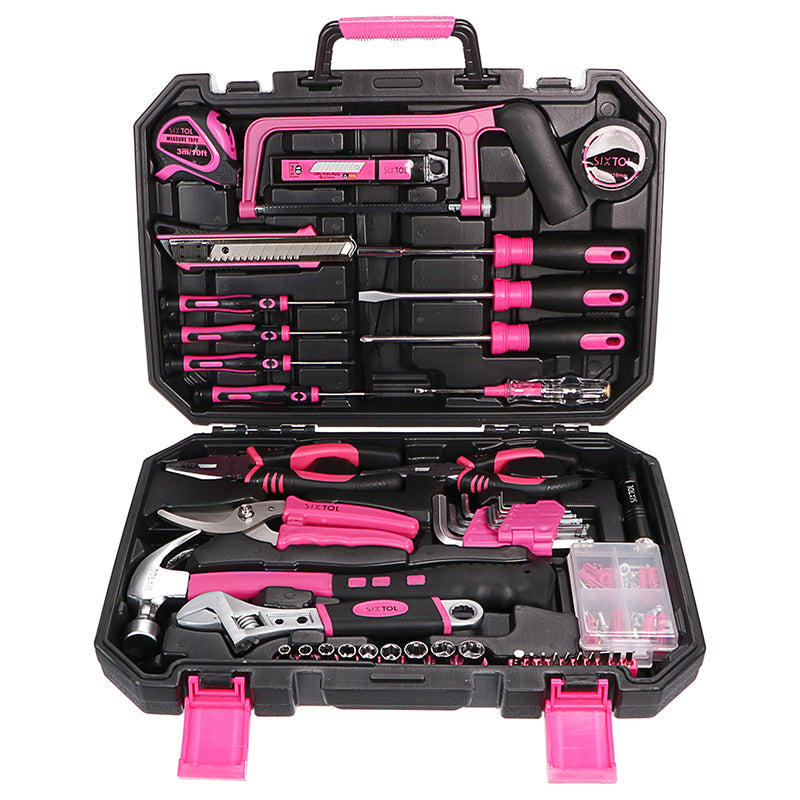 Sada nářadí SIXTOL SX3027 HOME PINK 128 128ks