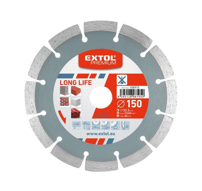 Kotouč diamantový řezný segmentový 125mm EXTOL PREMIUM 108912