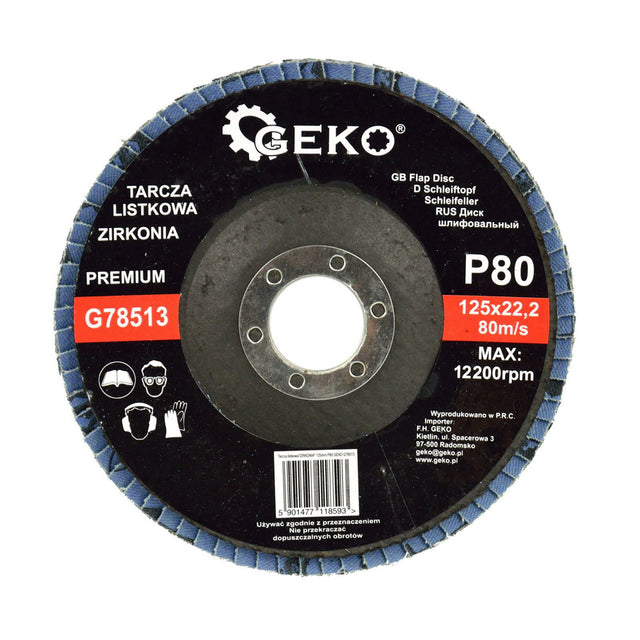 Kotouč lamelový 125mm P80 GEKO G78513