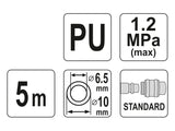 Hadice vzduchová spirálová YATO YT-24204 5m