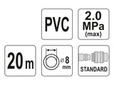 Hadice vzduchová PVC YATO YT-24221 20m
