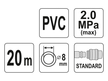 Hadice vzduchová PVC YATO YT-24221 20m