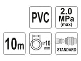 Hadice vzduchová PVC YATO YT-24224 10m