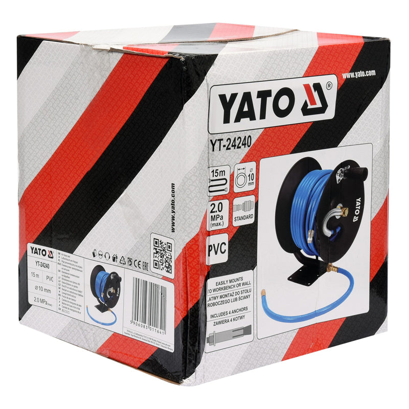 Naviják se vzduchovou hadicí PVC YATO YT-24240 15m