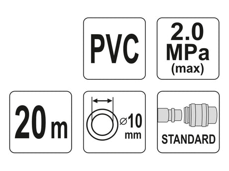 Hadice vzduchová PVC YATO YT-24225 20m