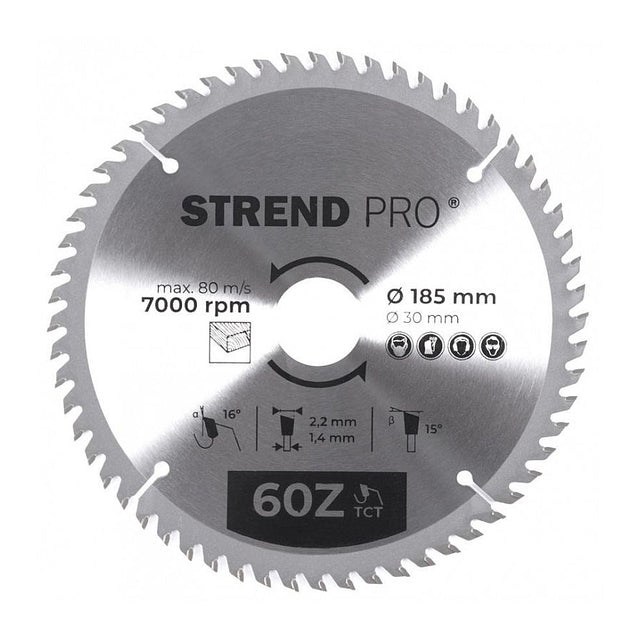 Kotouč pilový TCT pro pokosové pily 185mm 60Z STREND PRO