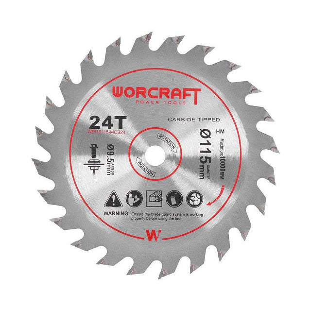 Kotouč pilový TCT pro pokosové pily 115mm 24T WORCRAFT CMCS-S20LiB