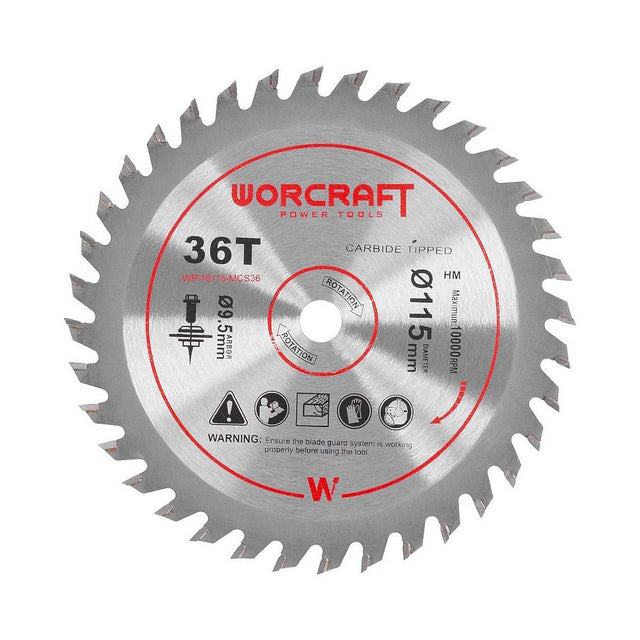 Kotouč pilový TCT pro pokosové pily 115mm 36T WORCRAFT CMCS-S20LiB