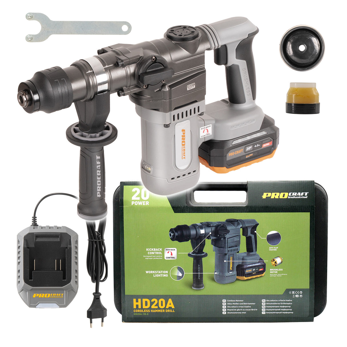 Kladivo vrtací AKU PROCRAFT Industrial HD20A