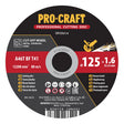Kotouč řezný PROCRAFT 125x1.6mm