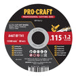 Kotouč řezný PROCRAFT 115x1.2mm