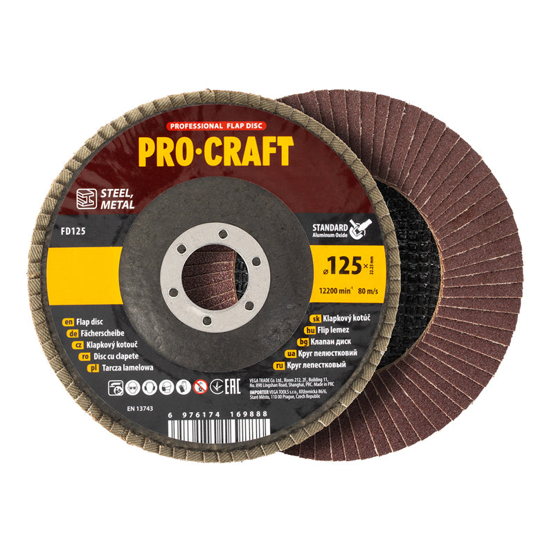 Kotouč lamelový 125mm P60 PROCRAFT FD125