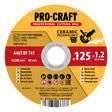 Kotouč řezný keramický PROCRAFT 125x1.2mm