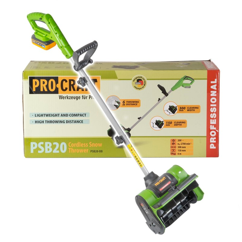 Fréza sněhová AKU PROCRAFT PSB20bb bez akumulátoru