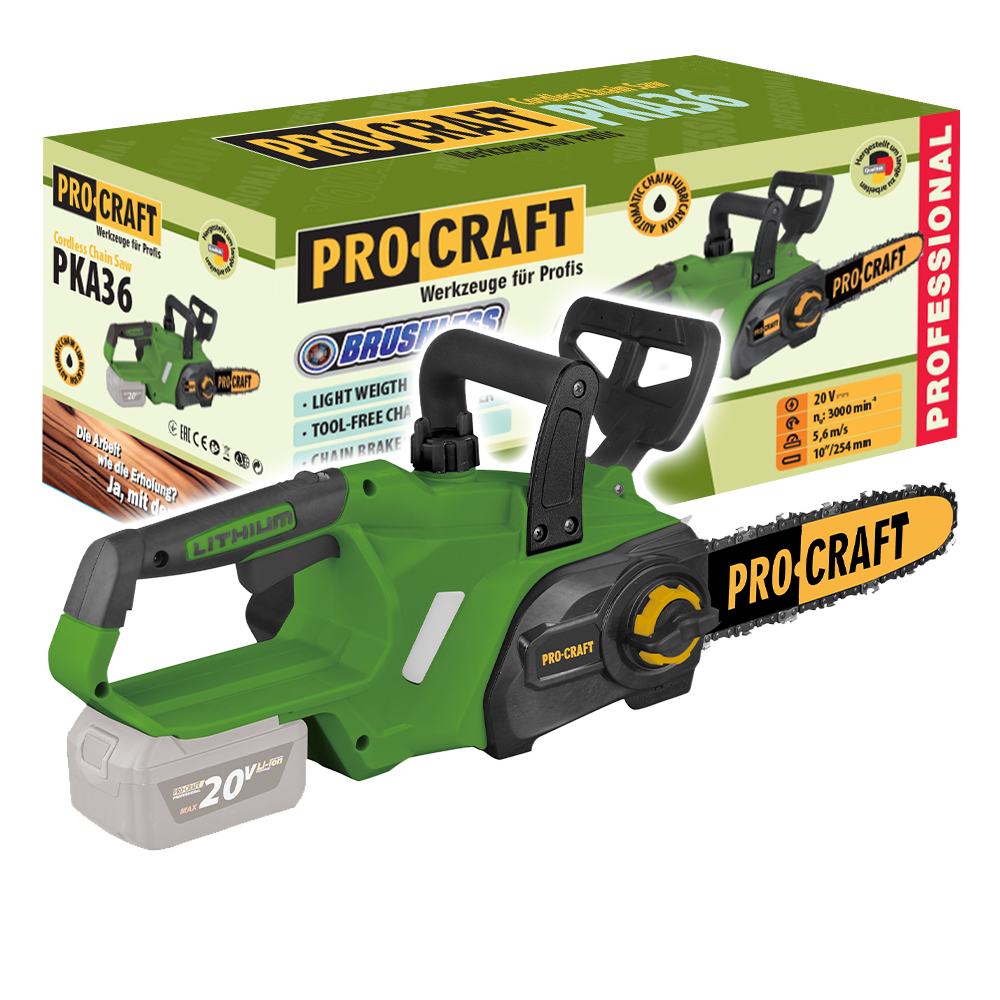 Pila řetězová AKU PROCRAFT PKA36 bez akumulátoru