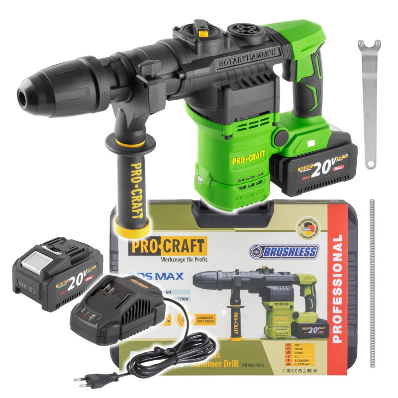 Kladivo vrtací AKU PROCRAFT PHA50-1b-c SDS MAX