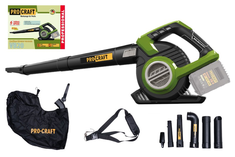 Vysavač zahradní AKU PROCRAFT VB20 bez akumulátoru