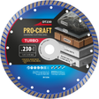 Kotouč řezný diamantový 230mm PROCRAFT DT230 Turbo