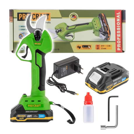 Nůžky zahradní AKU PROCRAFT ES25Li