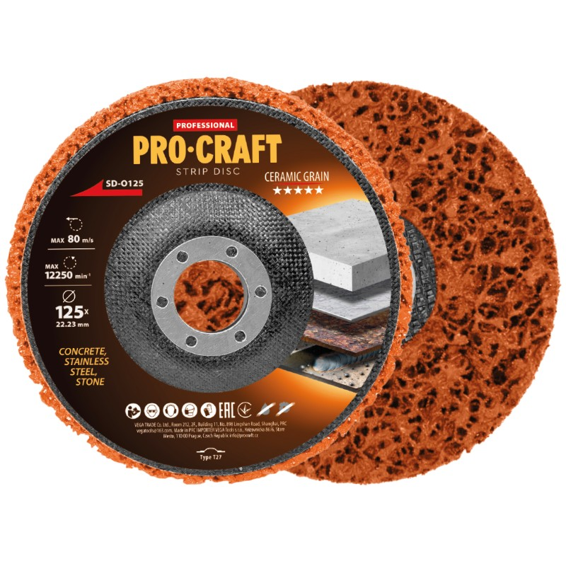 Kotouč brusný Clean & Strip 125mm PROCRAFT SD-O125