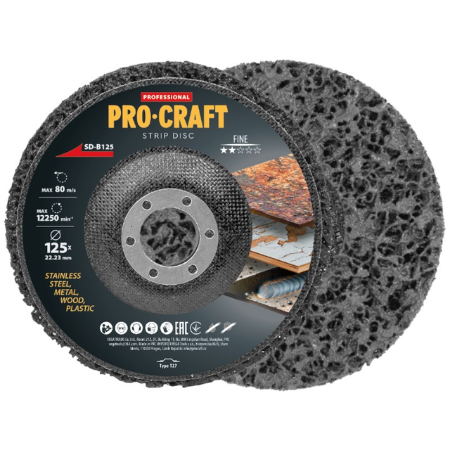 Kotouč brusný Clean & Strip 125mm PROCRAFT SD-B125