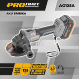 Bruska úhlová AKU PROCRAFT Industrial AG125A-1B-F