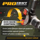 Bruska úhlová AKU PROCRAFT Industrial AG125A-1B-F