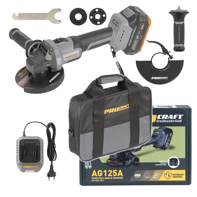Bruska úhlová AKU PROCRAFT Industrial AG125A-1B-F