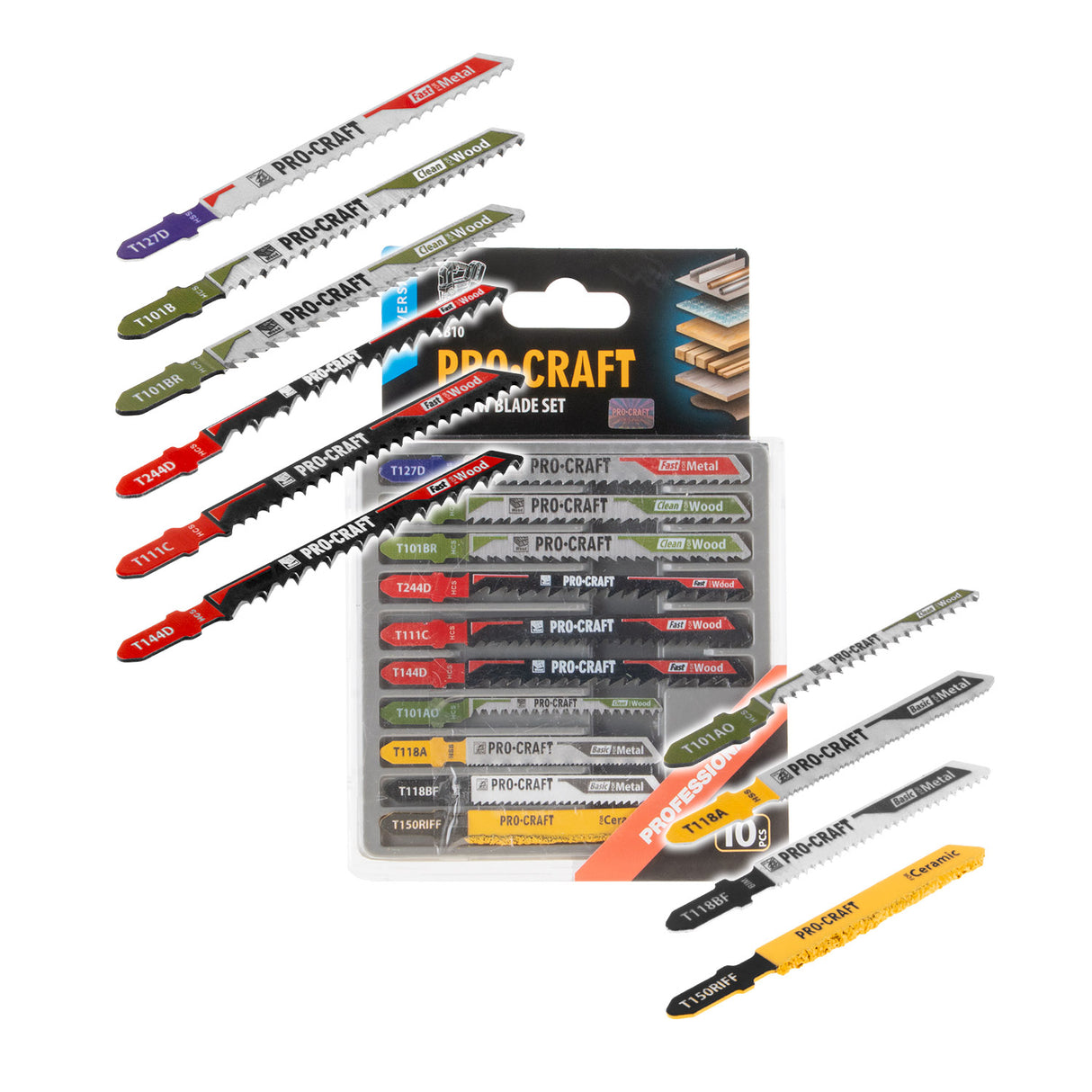 Plátky do přímočaré pily PROCRAFT JB10 10ks