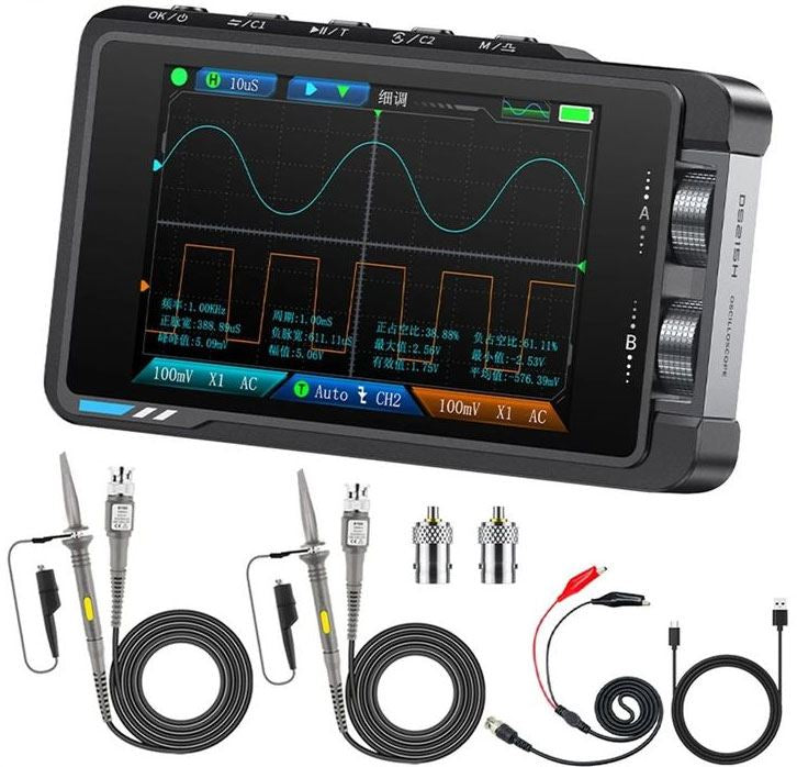 Osciloskop, generátor signálu FNIRSI DS215H 50MHz