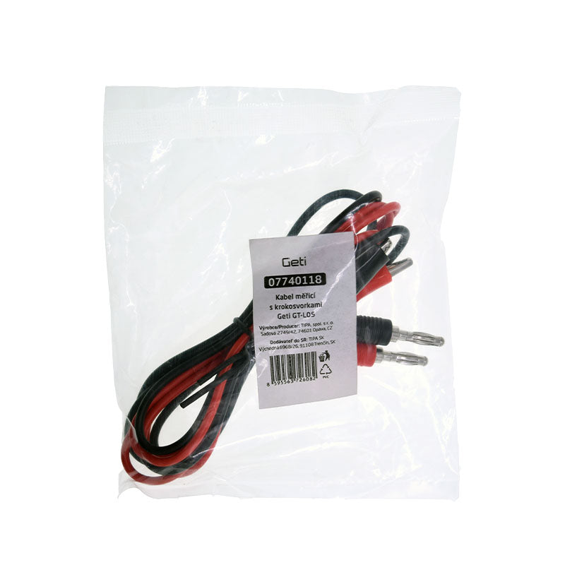 Kabel měřicí s krokosvorkami GETI GT-L05