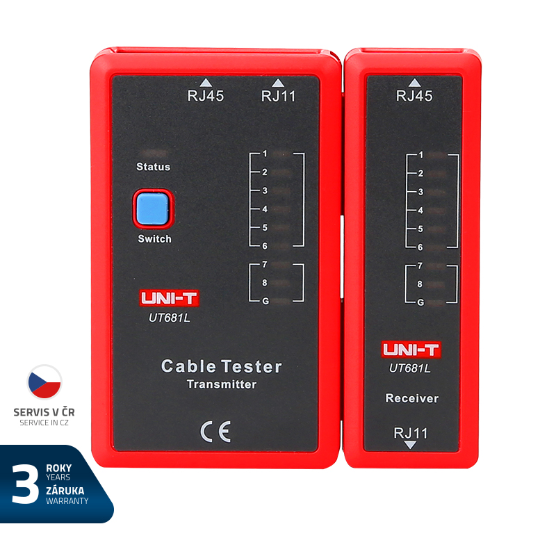 Tester kabelu UNI-T UT681L  (RJ45, RJ11)